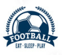 Football eat-sleep-play emblem